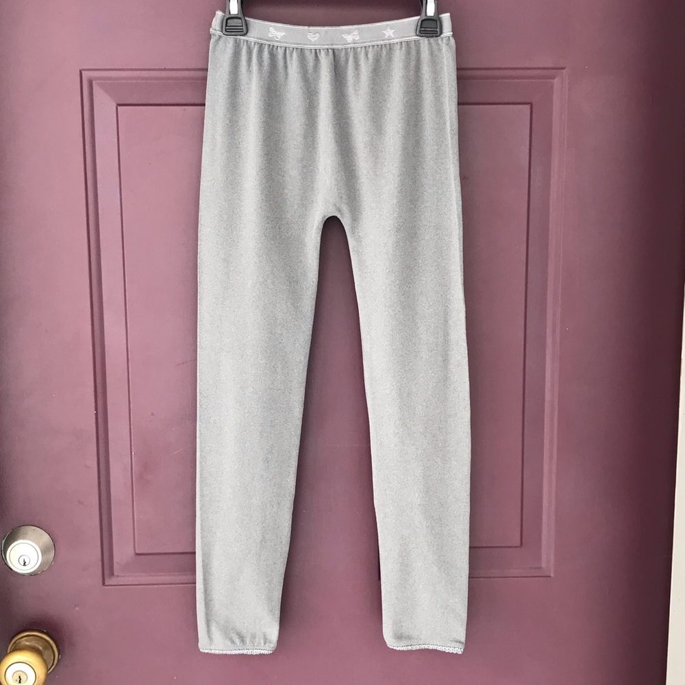 Mid Rise Cropped Grey / Gray Spandex Leggings Small